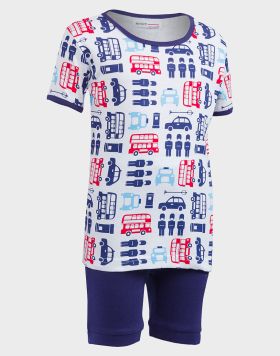 Minoti Boys Vehicle Print Short Pyjama 3/4y-7/8y - 8 pack