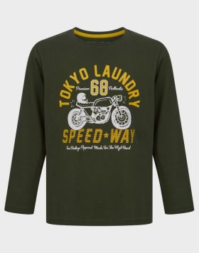 Tokyo Laundry Boys Long Sleeve T-Shirt 5/6y-13y - 5 pack