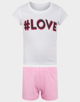 TV Mania Girls #Love Print Short Pyjama *4y-6y* - 6 pack