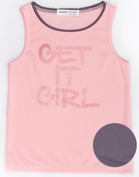 Minoti Girls Get it Girl Mesh Vest Top 8/9y-12/13y - 13 pack