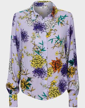 Wholesale Women's Ms Genius Floral Blouse in Lavender | 12 pack