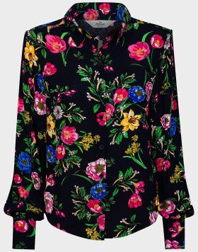 Wholesale Women's Ms Genius Floral Blouse in Black | 12 pack