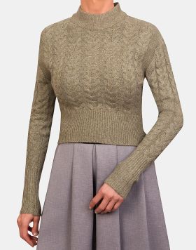 Ex UK Chainstore Ladies Crop Cable Knit Jumper - 6 pack