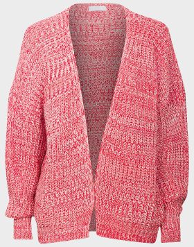Wholesale Women's Ribbed Open Cardigan in Pink - 10 pack