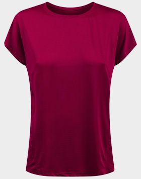 Ex UK Chainstore Ladies Workout T-Shirt in Plum - 12 pack