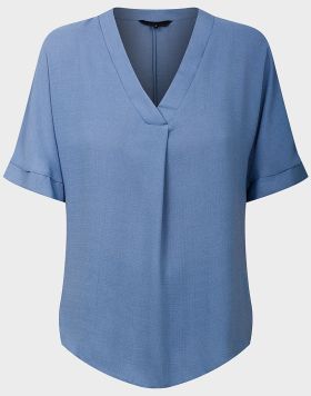 Wholesale Women's Ex Chainstore Woven Top in Blue | 6 pack