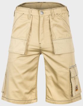King Craft Men's Multi-Pocket Workwear Shorts in Beige