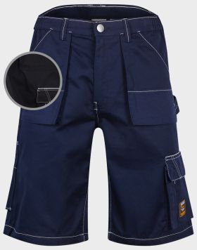 King Craft Mens Workwear Shorts in Navy and Black