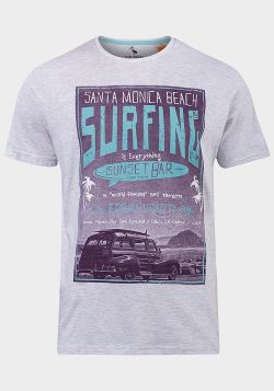 STH Shore Mens Santa Monica Surfing Print T-Shirt - 9 pack