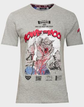 Wholesale Men's Brave Soul Werewolf T-Shirt in Grey | 8 pack